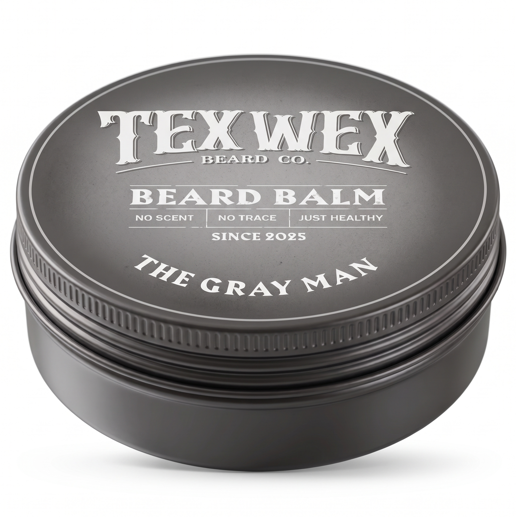 The Gray Man unscented beard balm by Tex Wex Beard Company