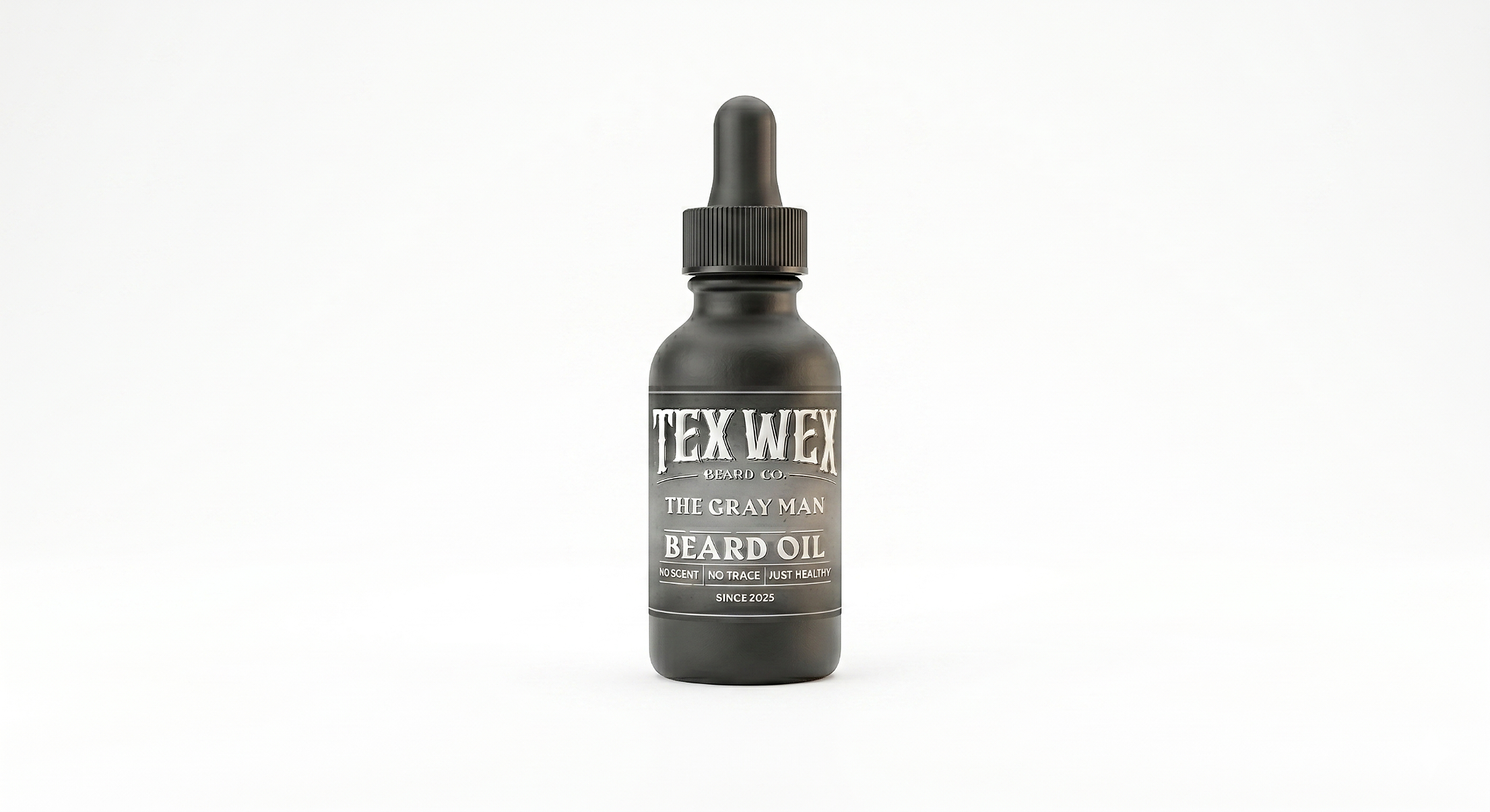 The Gray Man unscented beard oil by Tex Wex Beard Company
