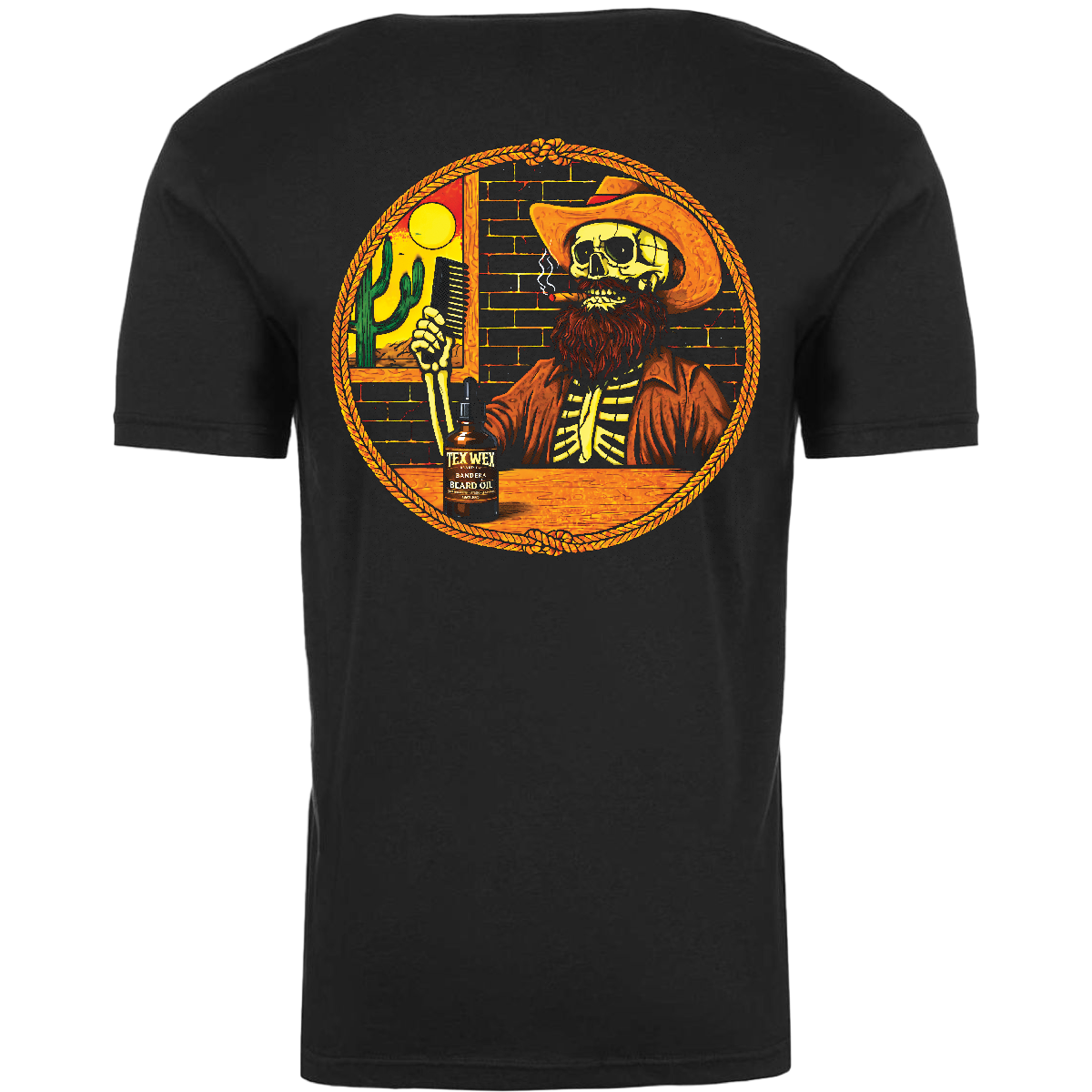 Tex Wex Beard Co. Cactus Cooler Tee - Back Graphic